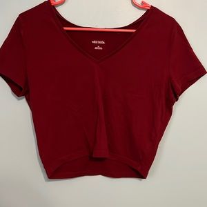 Burgundy crop top
